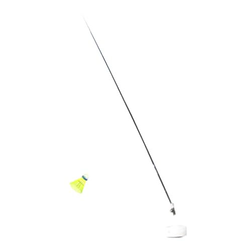 B Baosity Badminton Trainer Badminton Single Player Training Portable Adjustable Height Badminton Trainer Equipment for Indoor Beginner, Black