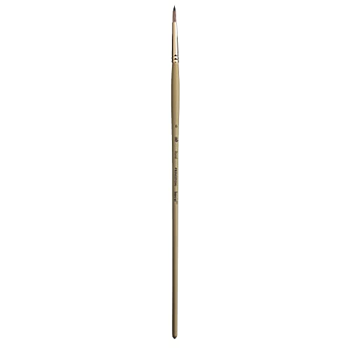 Princeton Artist Brush Co. Imperial Series 6600 - Synthetic Mongoose Paint Brush - Round Size 6 Long Handle Paint Brush - Single Paint Brush For Acrylic And Oil Painting #TOP13