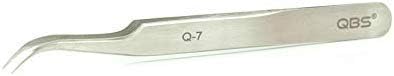 QBS® Lightweight Stainless Steel Anti Magnetic Tweezers For Eyelash Extensions (Q-7, Curved)