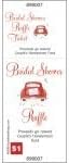 Bridal Shower Raffle Tickets (Honeymoon Car Set of 24)