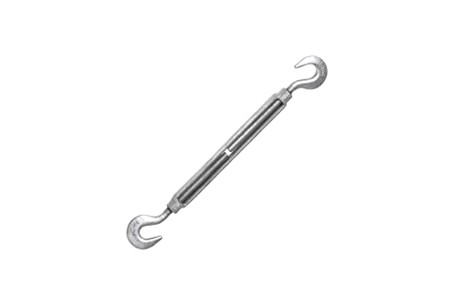 93900161 Tensores para cables con gancho y gancho galvanizados sumergidos en caliente, 1/2" x 9" miniatura 1
