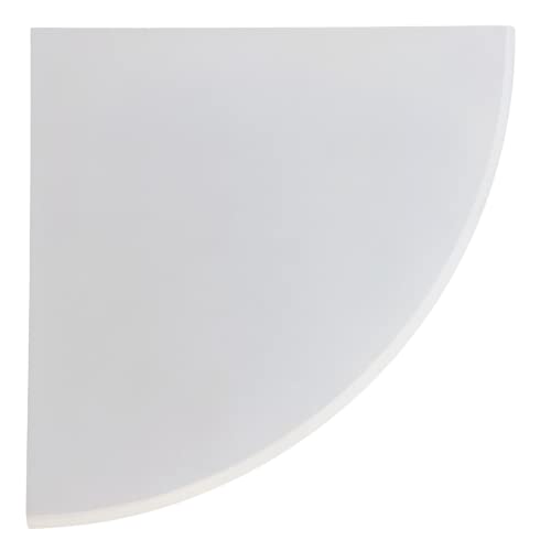 Geoona White Marble Corner Shower Shelf For Bathroom, 9'' X 9'' X 0.8'' Faux Marble Corner Shelves For Bathroom Wall Mounted Both Side Polished (1, White) #TOP3