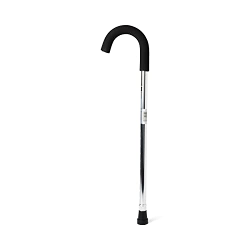 Medline Standard Aluminum Cane, Chrome #TOP1