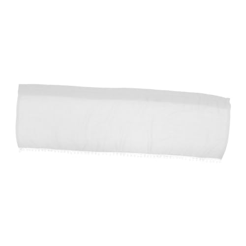 BESTYASH Cortina Valance Rústica para Ventana Media Cortina Blanca Corto con Bolsillo para Barra Material de Hilo Resistente para Balcón y Hogar