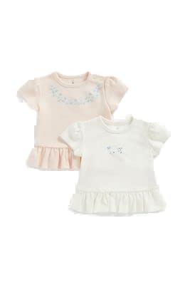 MothercareGirls EB423 Nb G Bb Peplum 2Pk Tshirt