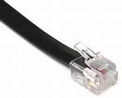 DAYDEALZ Telephone Modem Line Cord Cable, Telephone Cable, RJ11 Plug to Plug 10 Meter, Black