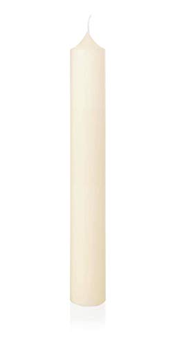 innaGLAS Bougie d'église Franziska, Ivoire, 60cm, Ø8cm, 274h - Made in Germany - Bougie Cierge