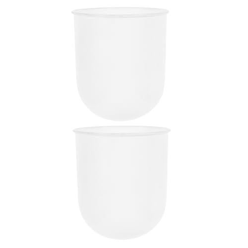 HEANUJJ Portaescobillas Soporte Ligero de Baño de Plástico Blanco Paquete de 2 Unidades, Diseño Simple y Funcional para Cepillos de Limpieza de Inodoro Hogar