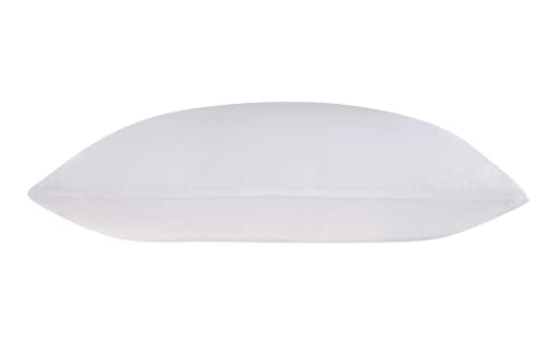 Townssilk Federa in seta naturale di gelso al 100% su entrambi i lati, con cerniera nascosta, 19 mm, dimensioni: 40 x 70 cm, per la salute di pelle e capelli, 600 fili, bianca