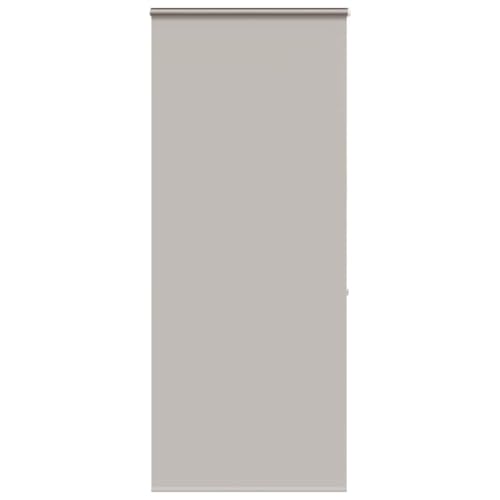 Cortina de ducha enrollable con casete, 90 x 240 cm, color gris claro, PEVA, resistente al agua, con riel de aluminio, ancho de la tela de 86 cm, conector de cadena, incluye material de fijación para