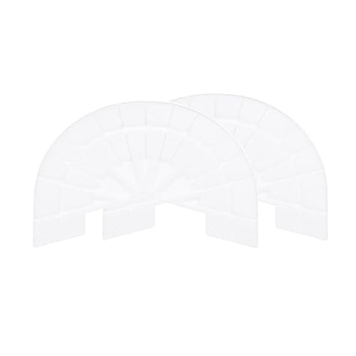 Image of HARFINGTON 1pair Shoe Sole Protector for Sneakers Size 10-11 Non Slip Pad Heel Plates Repair for Men and Women, White
