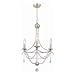 423-SA | Crystorama Metro Ii Wrought Iron Mini-Chandelier in Antique Sliver