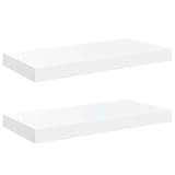 vidaXL 2X Estante Flotante de Pared Repisa Colgante Estantería Tablero CD...