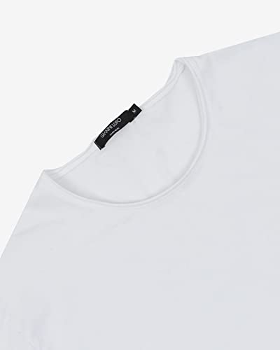 Gianni Lupo GL893F T-Shirt, White, XS Uomo