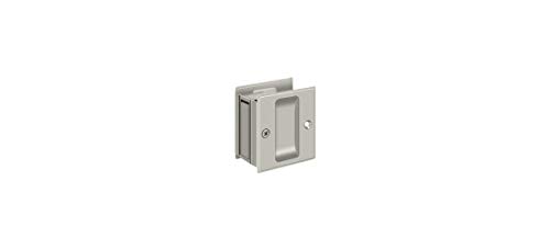 Cerradura de paso para puerta empotrada Deltana SDP25 de latón macizo, 2-1/2" x 2-3/4", acabado níquel satinado miniatura 2