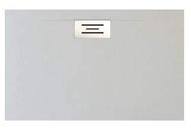 PLATO DE DUCHA RESINA Y CARGAS MINERALES DESAGUE LATERAL (110 X 70, GRIS CLARO)