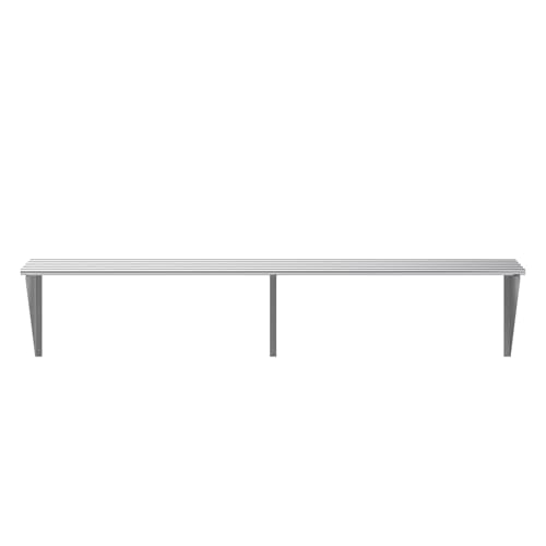 Image of AmGood 18 in. x 72 in. NSF Stainless Steel Tubular Wall Shelf | Heavy-Duty Metal Shelving for Appliances & Equipment | Ideal for Kitchen, Restaurant, Garage, Laundry, Utility Room