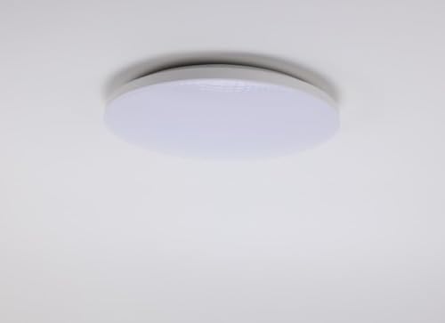 Image of Combuh LED Ceiling Light Motion Detector and Twilight Sensor, 18W 1800LM O30cm Round Ceiling Light, IP56 6500K Cool White Ceiling Lighting for Stairs Hallway Garage Balcony