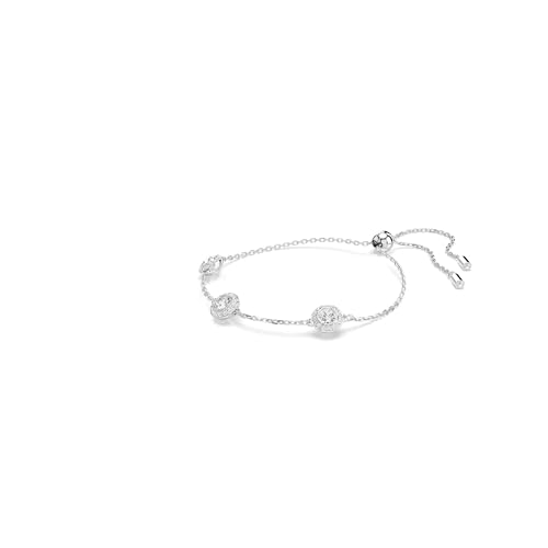 Swarovski Una Angelic bracelet, Round cut, Double sided motifs, White, Rhodium finish2