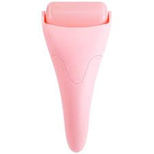 Rodillo de mensaje facial con cabezal de acero extra (rosa), rodillo de hielo para cara, cara y cuerpo masajeadortóner para cara, herramientas de