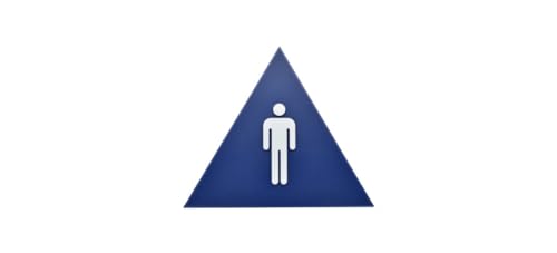 Hillman Blue Triangle Men's Restroom Sign (12
