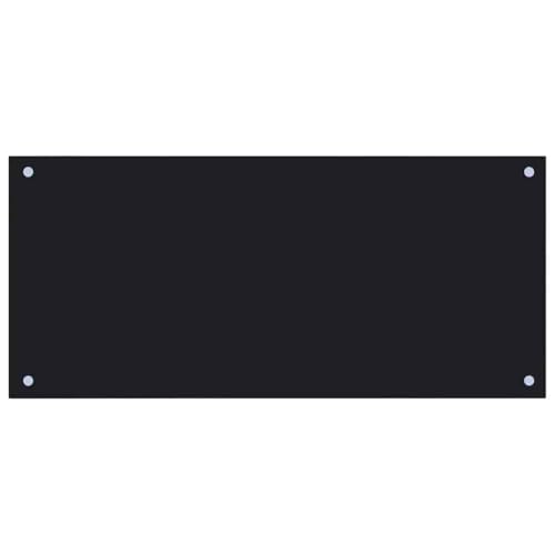 Crédence de cuisine en verre protection anti-éclaboussures lot de 2 noir - 5