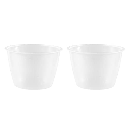 Kqcibz Plastic 120ml Electric Cooker Rice Measuring Cup 2pcs Clear White