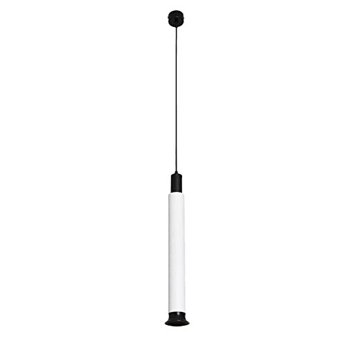 Lámpara colgante LED tubo para barra de cocina moderna blanca