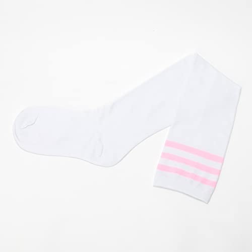 Image of DRESHOW Plus Size Thigh High Socks Striped Over Knee Long Boot Stockings Knee High Tube Socks Leg Warmers for Women