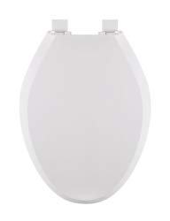 Photo 1 of  Closed Front White Plastic Deluxe Toilet Seat - 1 Each