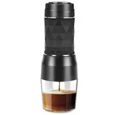 Milaan 120ML Espresso Machine Manual Coffee Maker Travel Picnic Hiking Black