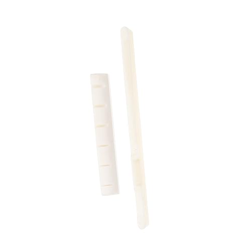 BESPORTBLE Guitar String Nuts Professional Ox Bone Nut Electric Guitar Nut Upper Lower Nut Set Enhance Sound Clarity