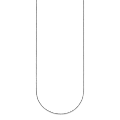 Diamond2Deal Platinum Polished Solid Wheat Chain Necklace 16" to 30" (Width- 1.1 mm to 2 mm)2