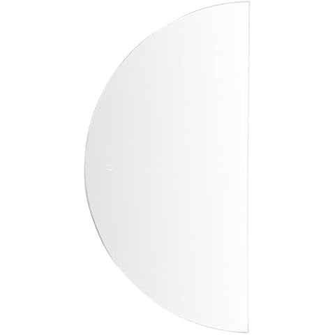 Beliani Modern LED Half-Round Wall Mirror Cover