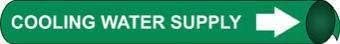 C4119 - Precoiled Pipe Markers- Cooling Water Supply W/G, NMC - for Size : 6.35-8.26 cm (21/2-31/4") Pipe - Each