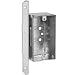 Hubbell-Raco 671 Handy Box, Depth: 2-1/8", 1/2" KOs, A Bracket, Drawn, Metallic