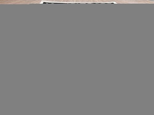 Image of Handmade Tufted Irregular Shape Wool Area Rug Botanical Design, Thick & Soft Carpet for Living Room, Bedroom Hall Room Color Black Size 6x8 feet (180x240cm)