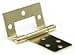 Price comparison product image 2X Brass,CRANKED,Flush Hinges 50mm Door Wood Furniture Cupboard Cabinet (2)