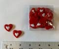 FS USA Mega Marbles Festive Glass Shapes Red and White Hearts 18/Box …