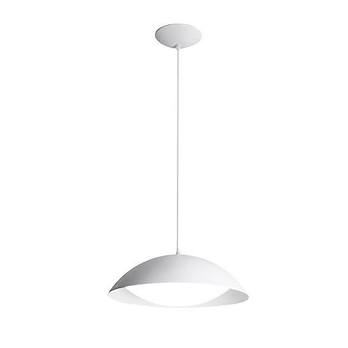 Suspension demi-cercle blanche en fer lustre réglable pour salle à manger
