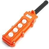 AMVO COB-62 250V 5A 500V 2A 4 Ways Hoist Crane Push Button UP-down,Left-Right Switch Orange