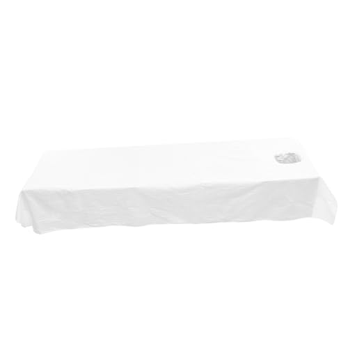 Draps de table de massage en coton blanc 117x220cm pour grand drapier de spa et salon