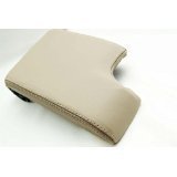 DSV Fits 1999-2004 BMW E46 Synthetic Leather Tan Console Lid Armrest Cover (Vinyl Part Only)