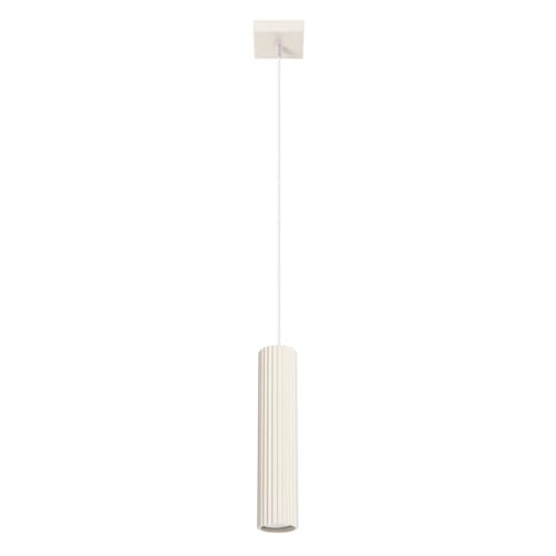 SOLLUX lighting Lámpara de Techo - Lámpara Colgante - en Aluminio - 1 Pantalla - 8 x 8 x 118 cm - Karbon Beige