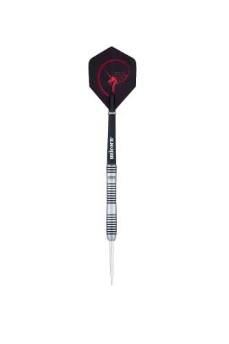 Unicorn Steel Tip Professional Darts Set, Silver / Black, 24 g - Image 3
