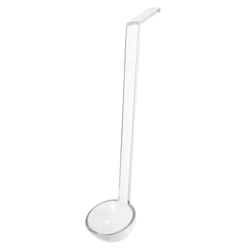 FIXOSHEE Cucchiaio da Portata Trasparente con Manico Mestolo Robusto per Zuppe e Salse Design con Coda Piegata Antiscivolo Leggero e Durevole per Catering e Buffet