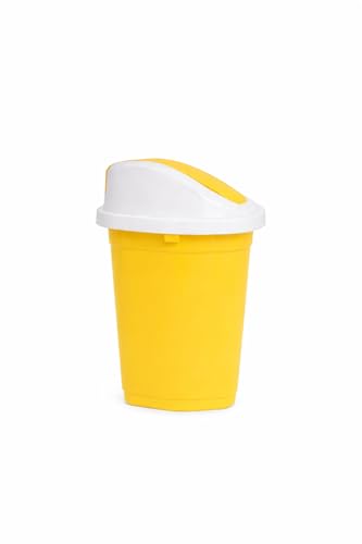 Image of ARISTO Plastic Small Swing Dustbin 9 Ltr (Yellow)