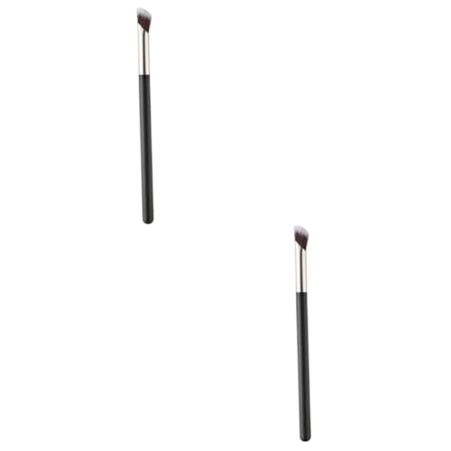 FOYTOKI 2pcs Concealer Brush Set Flat Angled Brush for under Eye Makeup Professional Cosmetics Tool Small Size for