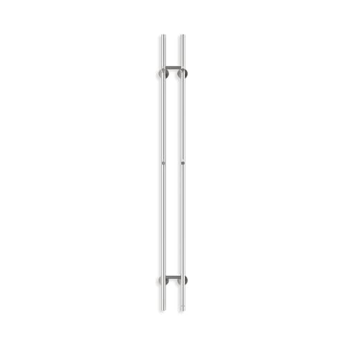 CREATE/Warm Towel Tube/Sèche-Serviettes électrique 2 Barres Acier Inoxydable/Design Vertical, 150x13 cm, 2 réglages de température, minuterie, Acier...