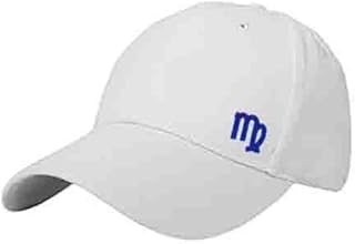 White Cap with Virgo zodiac Blue Color Logo